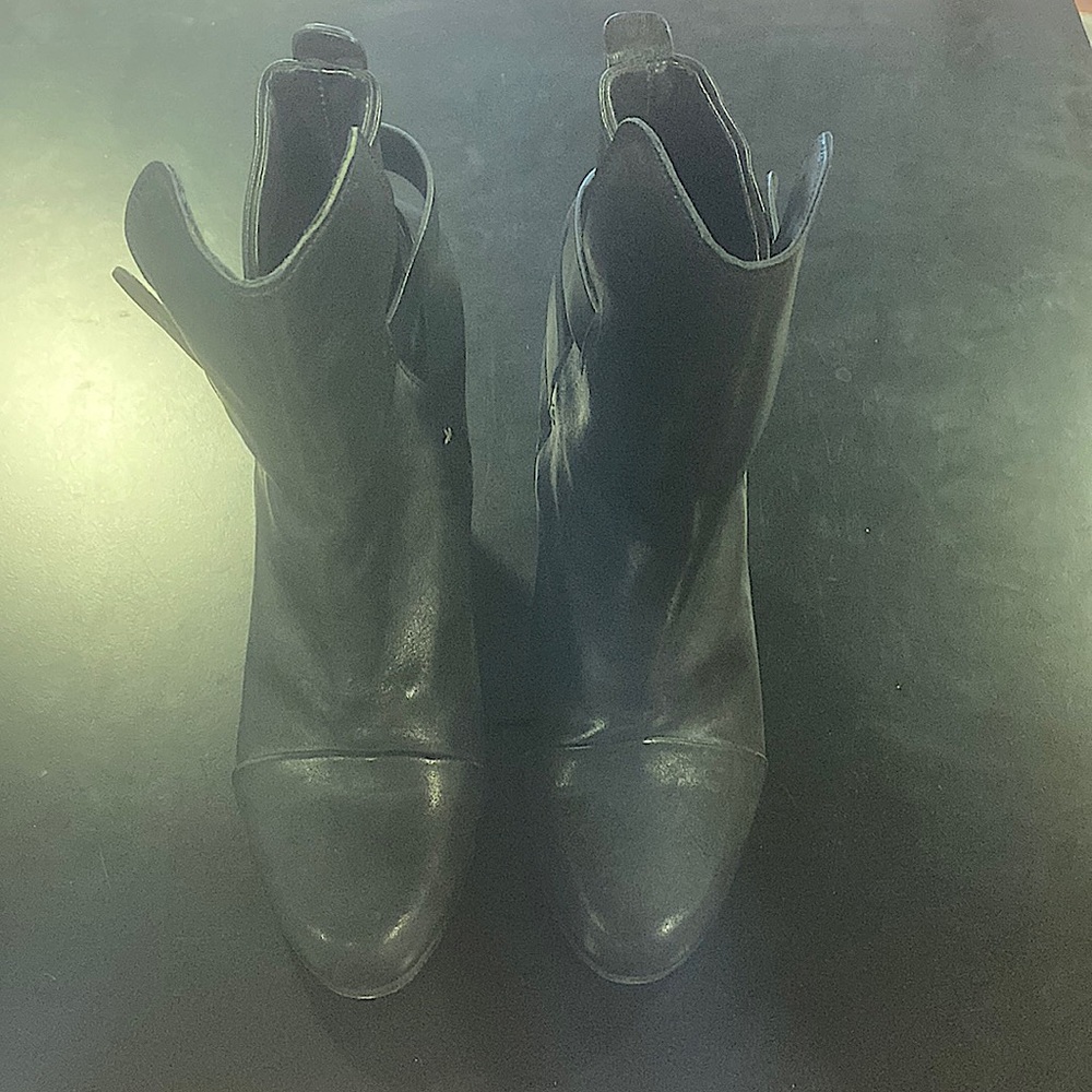 The RealReal Black Heeled Boots in size 7 US Womens in color Black